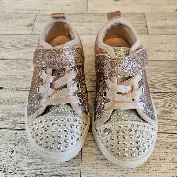 Skechers Twinkle Toes Twinkle Sparks Sequin Flash Toddler Pink Sparkle Size 9 - Picture 4 of 11